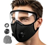 Générique Dust Masque - 45g Face Carbon Filter Protection with Goggles | Dust Masque for Mowing for Lawn Mowing Outdoor Backyard Sanding Woodworking Industry