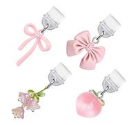 Générique Dust Plug Charm - Cute Dustproof Pendant, Phone USB Plug with 4-Piece Protective Cover, Phone Accessories, Gadget Covers, Device Stopper for Women Men Tablets Laptop Travel Home