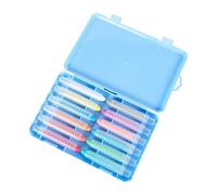 Générique Dustless Writing Chalk, 12 Pieces Colored Chalk, 2.95 Inches Sidewalk Pen with Safe Formula, Water Soluble Classroom Marker, Blackboard Pen with Colorful Design, Art Tool for School