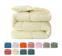 Générique Duvet 4 Seasons, Goose Down & Feather, Reversible, Quilted, Machine Washable, Warm & Cozy Comfort for Double Size, 180 x 220 cm