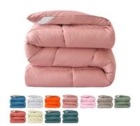 Générique Duvet 4 Seasons, Goose Down & Feather, Reversible, Quilted, Machine Washable, Warm & Cozy Comfort for Double Size, 180 x 220 cm