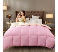 Générique Duvet 4 Seasons, Goose Down, Ultra Soft, Lightweight, Machine Washable Comforter for Winter and Summer, Double Size 180x220 cm, 4 kg