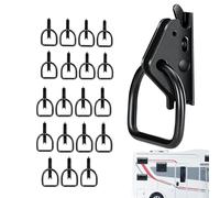 Générique E Track D Rings - 20pc Cargo Tie Downs, Orbital Fasteners, Iron Build, Secure Load Management, Automotive Accessories for Motorcycle Transport, Bike Hauling and Sports Equipment, 7x4x1.3cm