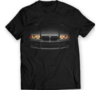 Générique E36 320 T-Shirt Phares Allume Negro T-Shirt Bimmer Yeux d'ange Noir | Medium