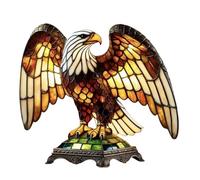 Générique Eagle Lights, Stained Glass Eagle Lamp, 10 inch Patriotic Colorful Lighting Fixture with Artistic Design, Eye-Catching Display, Ideal for Kids Shelf, Bedroom, Workplace, Home Desk