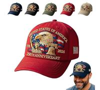 Générique Eagle - United States 250th Anniversary Hat, Adjustable Patriotic Baseball Cap with Bald Eagle,250 Anniversary USA Hat Unisex (5)