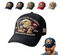 Générique Eagle - United States 250th Anniversary Hat, Adjustable Patriotic Baseball Cap with Bald Eagle,250 Anniversary USA Hat Unisex (2)