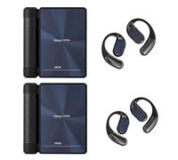 Générique Ear Buds-Headphones Bluetooth with Dual-Fold Design, 2025 New Dual Fold BT Earbuds Open Wireless 6.0, IPX5 Waterproof & Sweatproof for Gym/Running/Workout (2PcsBlack)