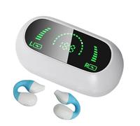 Générique Ear Clip Earbuds - Gym Headphones | Ergonomic Headset with Charging Case, Lightweight, Secure Fit True Wireless Earphones with Long Battery Life, Waterproof for Travel Outdoor