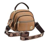Générique Easiotward Crossbody Bag for Women, Classic Leather Purse with Wide Adjustable Strap and Multiple Compartments (Coffee)