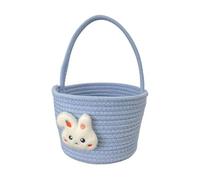 Générique Easter Basket, Rattan Candy Storage, Festive Organizer with Handle, 9.06x7.09in Lightweight Reusable Treat Container, Empty Bunny Basket for Babies Egg Hunt, Holiday Party Favor