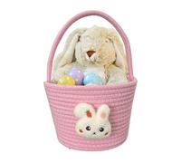 Générique Easter Basket, Treat Bucket Boys, Girls Empty Bunny, Basin with Handle, Babies Egg Hunt, 9.06x7.09x6.3 inches, Perfect for Candy Bag Party Present Container