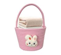 Générique Easter Baskets, Soft Festive Candy Storage Container, Empty Bunny Basket with Handle for Babies, Egg Hunt Game, Party Treats, Gift Bag for Easter Celebrations, 9.06x7.09x6.3 inches