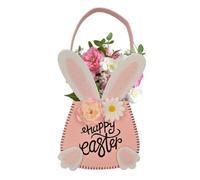 Générique Easter Bunny Bag, Rabbit Festival Tote, Small Easter Bucket, Reusable Egg Treat, Cute Party Decoration, Eco-Friendly Material, Perfect for Kids & Candy, Fun Gift, Ideal for Hunts