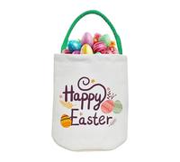 Générique Easter Bunny Basket Bags, Large Capacity Kids Candy Container Bag, 9.06x14.96in Easter Supplies Canvas Storage Pouch, Authentic and Spacious for Eggs, Candy, Toys