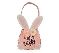 Générique Easter Bunny Basket, Small Rabbit Bucket 1.97x11.02in Cute Party Decorations, Portable Reusable Treat Bag, Holiday Easters Decoration for Kids, Home, Egg Hunts