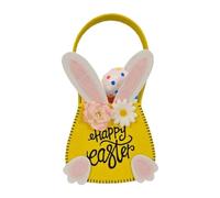Générique Easter Bunny Basket, Small Rabbit Easter Bucket with Ears, Cute Reusable Treat Bag, Festive Party Decoration, Egg Hunt Storage, Tote, for Kids Home Celebration