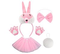Générique Easter Bunny Costume, Comfortable Rabbit Headband, Ears with Internal Wire, Breathable Polyester Fabric Apparel, Plush Aesthetic Design with Soft Tail, Festive Holiday Suit for Party Events