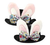 Générique Easter Bunny Hat | Non-Woven + Plush, 80g, 57-60cm | Rabbit Ears Headwear For Adults | Cosplay Photo Prop For Easter Party Role Play