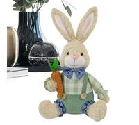 Générique Easter Bunny Plush - Soft Pastoral Home Decor Toy, Cute Spring Bunny Stuffed Animal, Plush Material, Gift for Girlfriend Children Men Women Kids Boys Girls Youth Teens Son Daughter Family