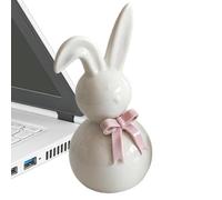 Générique Easter Bunny Sculpture | Ceramic Holiday Rabbit Decoration Figure,Easter Spring Bunny Statue - for Home School Apartment Farmhouse Living Room Bedroom Entrance Study