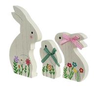 Générique Easter Bunny Table, Wooden Signs Tabletop,14.2x1.5in Rabbit Shape Easter Decorations, Whimsical Spring Decor, Easter Party for Tables, Mantels and Shelves
