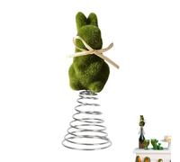Générique Easter Bunny Tree Topper | Festival Moss Rabbit Spring Ornament,Spring Bunny Topper - for Home Farmhouse Party Mantel Cabinet Porch Basket 3.03x3.03x7.68 InchesGathering Celebration