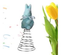 Générique Easter Bunny Tree Topper - Spring Festival Moss Rabbit for Home | Flocking Bunny Ornament for Farmhouse Porch Mantel Cabinet Centerpiece Party Gathering Basket Celebration Decor
