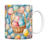 Générique Easter Ceramic Mugs,350ml Ceramic Drinking Colorful Holiday Mugs -Sturdy And Reusable Comfortable Grip, Surprising Present Cups Featuring Bunny Or Egg Designs For Animal Lovers