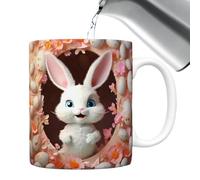 Générique Easter Ceramic Mugs - Colorful 350ml Ceramic Funny Drinking Mugs,Bunny Or Egg Tea Cup,Easter Fun Intensified Comfortable Grip Easterr Party Cups For Home School Table Centerpieces