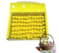 Générique Easter Chicks - Cotton Ball 3x1.5cm | Plush Chicken Decorations, Cute Mini Chick Set of 72 | Easter Decor Photo Props for Home, Party, Table Display, Basket Fillers, and Holiday Crafts