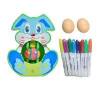 Générique Easter Egg Decor - 8.27 Inch Creative Art Kit ƒor kids | ABS Electric DIY - Rotating design quick drying with light music promotes imaginative play learning fun at home or school