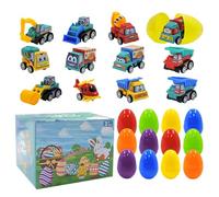 Générique Easter Eggs - 5.9 inch Prefilled Surprise Toys | Filled Eastèr Eggs - 12 Colorful Egg for Boys & Girls with Fun Surprises Inside, Ideal for Easter Hunts, Parties, Creative Playtime