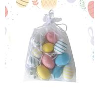 Générique Easter Eggs - PP 12-Piece | Easter Decoration Filler Eggs for Baskets and Hunts | Hollow Egg for Garden, Living Room Party Favor Gift and DIY Craft Projects