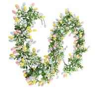 Générique Easter Garland, 6.9 Ft Artificial Easter Egg Spring Garland for Mantle Home Stairs Decorations