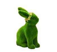 Générique Easter Grass Bunny Rabbit - Easter Decorations | 13x9x18.5cm, Easters Spring Decorations - Resin Moss Bunny Garden Decor | for Indoor Desk Table Shelf Entrance Porch Patio Outdoor