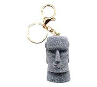 Générique Easter Island Môaì Keychain - Simulated Stone Statue Key Ring | Room Decoration Desk Accessory, Gift For Men Women, Boyfriend Girlfriend, Stone Figure Keychain