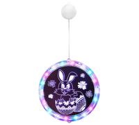 Générique Easter Lights - Colorful Battery Operated String Lighting Decor | Easter Bunny Window Light For Wall, Christmas Indoor Outdoor Outside Home, Mantel, Party, Porch Holiday Decoration
