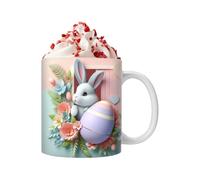 Générique Easter Mug - Ceramic 9.5cm 350ml, Ceramic Coffee Cup, Leakproof Bunny Design | Cute Funny Style, Durable Finish, Spring Drinkware, Bunny Water Cup For Home Use, Kitchen Table, Office Desk