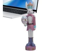 Générique Easter Nutcracker Decoration - 22.5x5.5cm Colorful Traditional Decorative Holiday Ornament - Rabbit Soldiers Nutcracker Decor,for Spring Holiday Mantel Shelf Entryway Home Display