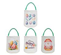 Générique Easter Snack Bag, Large Capacity Storage Pouch, Canvas Egg Holder, Sturdy Design, Colorful Easter Theme for Candy, Toys, and Egg Hunts, 9.06x14.96x0.59 inches