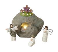 Générique Easter Tomb Scene Statue - 3D Religious Resurrection Decor Easter Tomb | Resin Figurine for Spring Celebrations Éaster Ţomb, Symbolic Christian Office Desk & Living Room Ornament