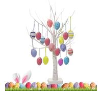Générique Easter Tree - 23.6" Pre-Lit White Birch Decoration, LED Bendable Branches, USB & Battery Power, Sparkling Tabletop Ornament Tree, Warm Glow Holiday Accent | for Mantle Fireplace