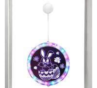 Générique Easter Window Lights - Colorful Battery Operated String Lighting Decor | Easter Bunny Window LED String Light | For Wall Christmas Indoor Outdoor Outside Home Mantel Party Porch