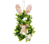 Générique Easter Wreath - Artificial Garland Farmhouse Decorations | Easter Bunny Spring Wreath,for Party Garage House Fireplace Kitchen Wall Farmhouse Porch Wedding Beach