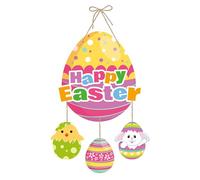 Générique Easter Wreaths for Front Door | Cute Rabbit Wooden Decoration - Easter Bunny Wreath - for Friends Family | Gatherings Front Porch Wall Indoor Outside Home Decor