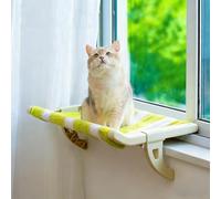 Générique Easy Install Cat Bed, Hold Up to 30lbs for Windowsill Bedside Hanging Hammock, Indoor Cozy Luxury No Drilling Adjustment Pet Rack with Support