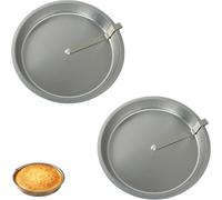 Générique Easy Release Cake Pan, Cake Pan with Lever, Cake Pan with Release Lever, Oven Safe Mold, Baking Tools Pans Round (2pcs)