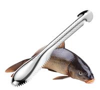 Générique Écailleur De Poisson - Accessoire de Cuisine Portable en Acier Inoxydable - Outils pour le Nettoyage du Poisson | Pour Dortoir Camping Barbecue Fête Maison Restaurant Hôtel