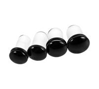 Générique Écarteurs D'oreilles en Verre 4pcs pour Piercing Hélix et Oreilles Percées, Design Sécurisé et Forme Champignon, Adaptés Usage Quotidien Actif